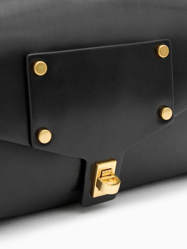 AllSaints Black Miro Satchel Bag - Image 2 of 8