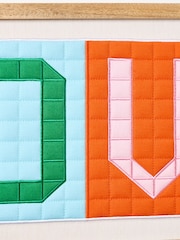 Oliver Bonas Multi Love Patchwork Framed Wall Art - Image 3 of 4