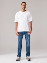 Modra srednje dolga - Vintage Wash denim kavbojke - Slika 1 iz 10