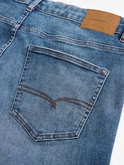 Modra srednje dolga - Vintage Wash denim kavbojke - Slika 10 iz 10