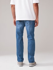 Modra srednje dolga - Vintage Wash denim kavbojke - Slika 3 iz 10