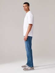 Modra srednje dolga - Vintage Wash denim kavbojke - Slika 4 iz 10