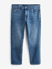 Modra srednje dolga - Vintage Wash denim kavbojke - Slika 6 iz 10