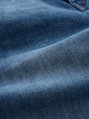 Modra srednje dolga - Vintage Wash denim kavbojke - Slika 7 iz 10