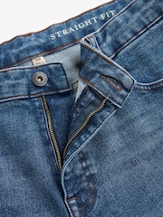Modra srednje dolga - Vintage Wash denim kavbojke - Slika 9 iz 10