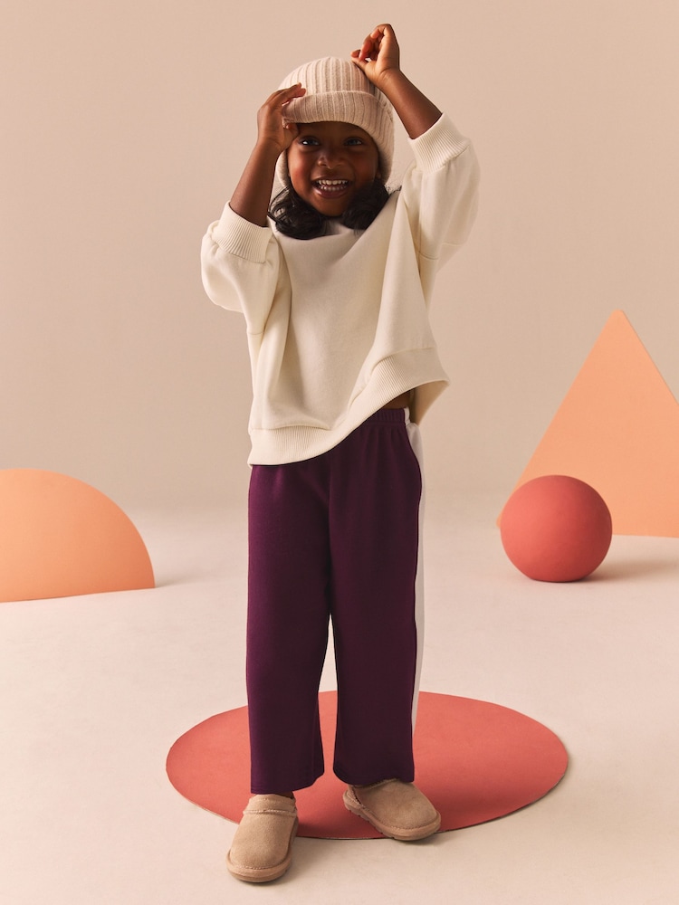 Rose baie - Pantalon large doublé en polaire (3mths-7yrs) - Image 2 of 8