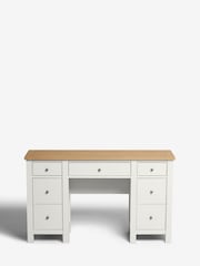 Chalk Malvern Paint Effect 7 Drawer Console Dressing Table - Image 7 of 7