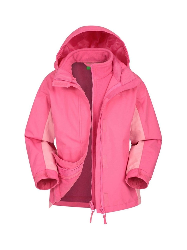 Mountain Warehouse Pink Lightning 3-in-1 Kids Waterproof Jacket - Image 1 of 4