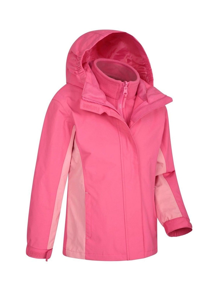 Mountain Warehouse Pink Lightning 3-in-1 Kids Waterproof Jacket - Image 2 of 4
