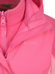 Mountain Warehouse Pink Lightning 3-in-1 Kids Waterproof Jacket - Image 4 of 4