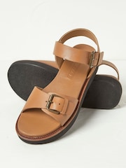FatFace Ambie Natural Flatform Buckle Sandals - Image 2 of 3