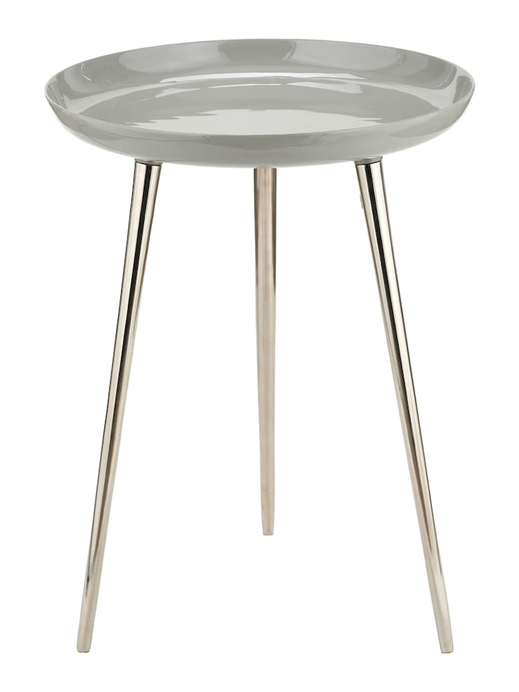 Pacific Grey Seline Enamelled Table with Gold Legs - Image 2 of 6
