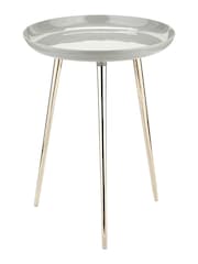 Pacific Grey Seline Enamelled Table with Gold Legs - Image 3 of 6