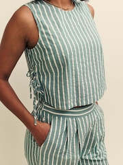 Nobody's Child Green 100% Cotton Verity Top - Image 4 of 5