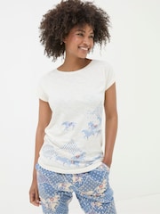 FatFace Cora Blue Horse Pyjama Bottoms - Image 3 of 3
