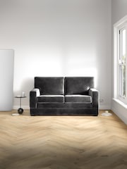 Jay-Be Luxe Velvet Steel Grey Urban 2 Seater Sofa Bed - Image 1 of 6