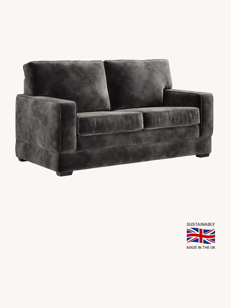 Jay-Be Luxe Velvet Steel Grey Urban 2 Seater Sofa Bed - Image 2 of 6