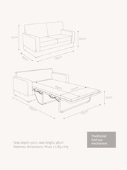 Jay-Be Luxe Velvet Steel Grey Urban 2 Seater Sofa Bed - Image 6 of 6