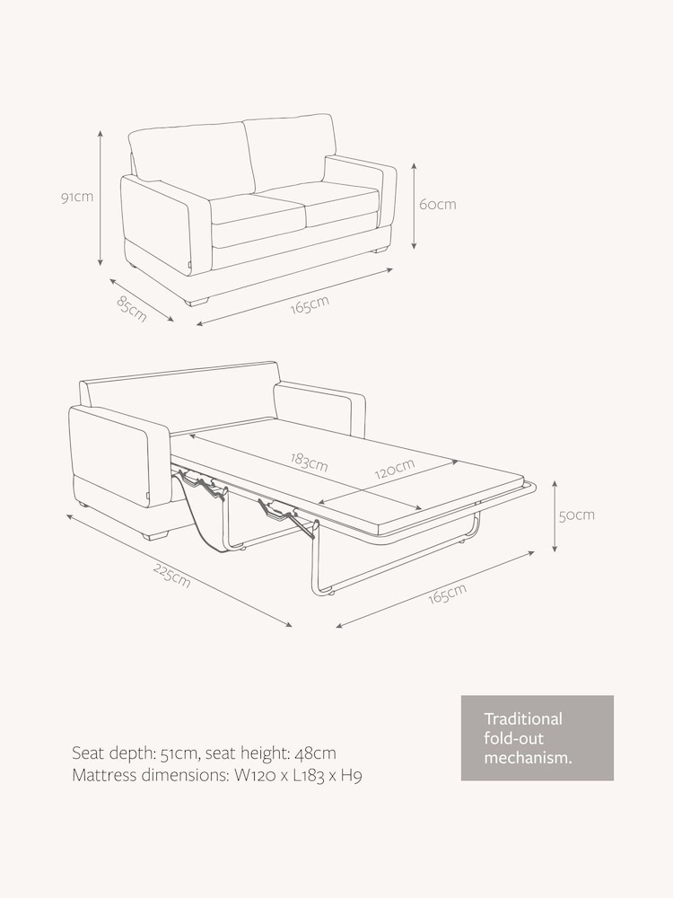Jay-Be Luxe Velvet Steel Grey Urban 2 Seater Sofa Bed - Image 6 of 6