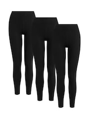 Noir - Lot de 3 leggings longs - Image 1 de 2