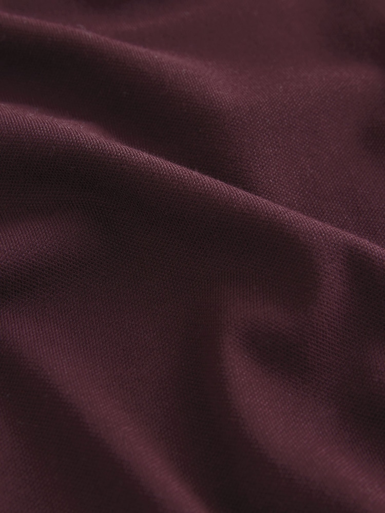 Fig Purple Long Sleeve Pique Polo Shirt - Image 7 of 7