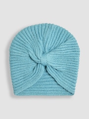 JoJo Maman Bébé Duck Egg Knitted Turban - Image 1 of 3