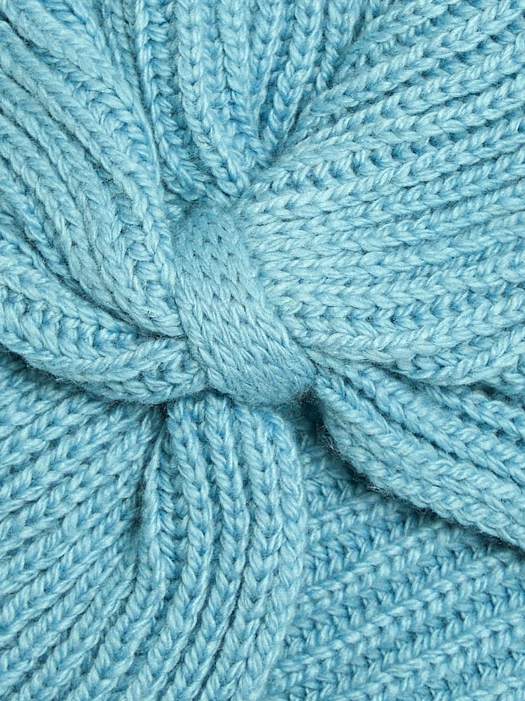 JoJo Maman Bébé Duck Egg Knitted Turban - Image 3 of 3