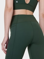 Sweaty Betty Trek Green Super Soft Ultra-Lite 7/8 Wrap Yoga Leggings - Image 4 of 7