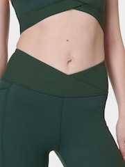 Sweaty Betty Trek Green Super Soft Ultra-Lite 7/8 Wrap Yoga Leggings - Image 7 of 7