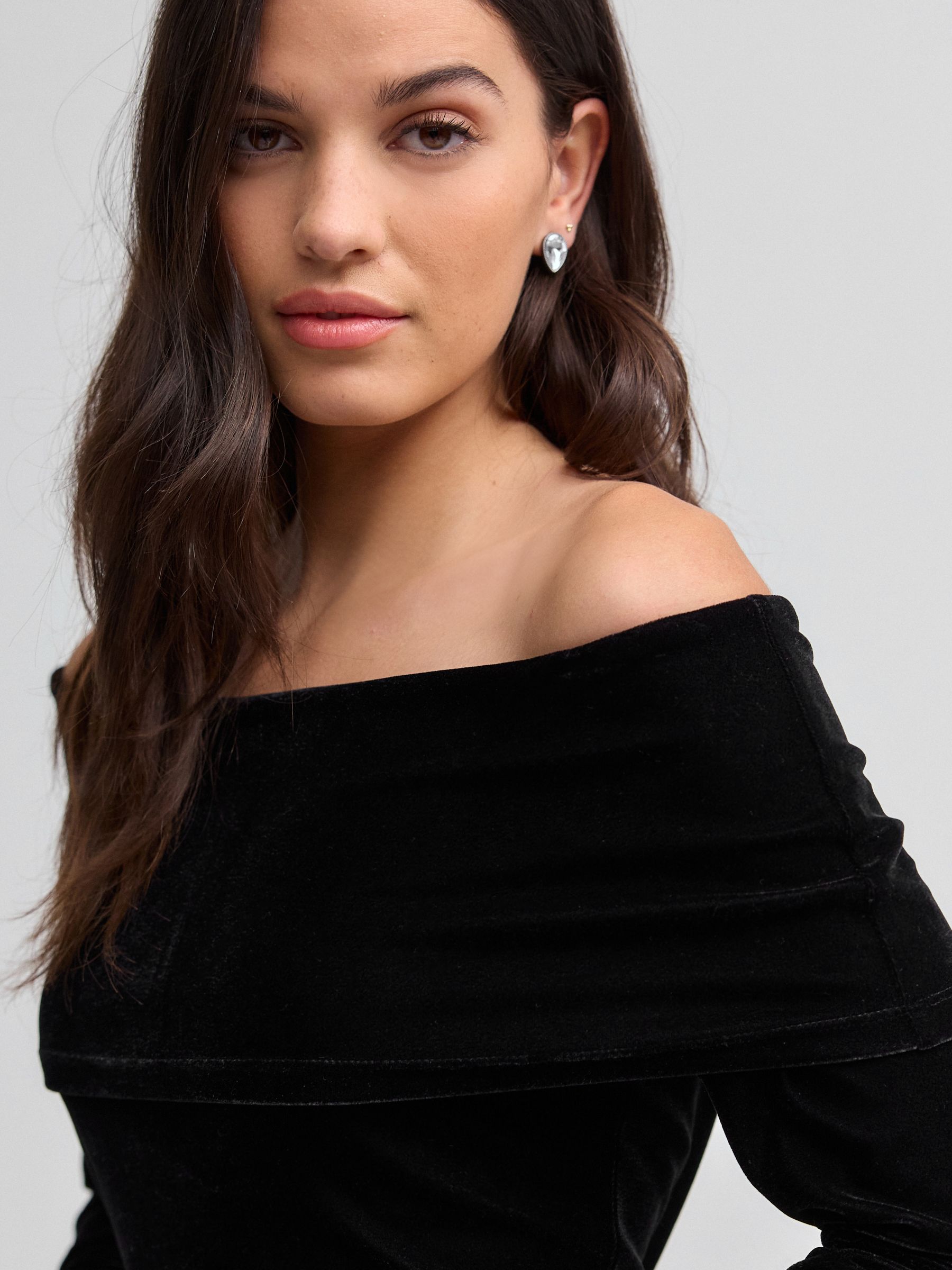 Bardot velvet midi dress online