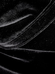 Black Bardot Velvet Midi Dress - Image 7 of 7