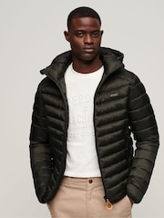 Superdry Green Hooded Fuji Padded Jacket - Image 1 of 7