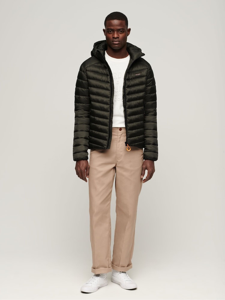 Superdry Green Hooded Fuji Padded Jacket - Image 2 of 7