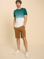 White Stuff Brown/White Abersoch Dip Dye 100% Cotton T-Shirt - Image 3 of 7