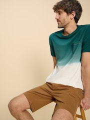 White Stuff Brown/White Abersoch Dip Dye 100% Cotton T-Shirt - Image 5 of 7