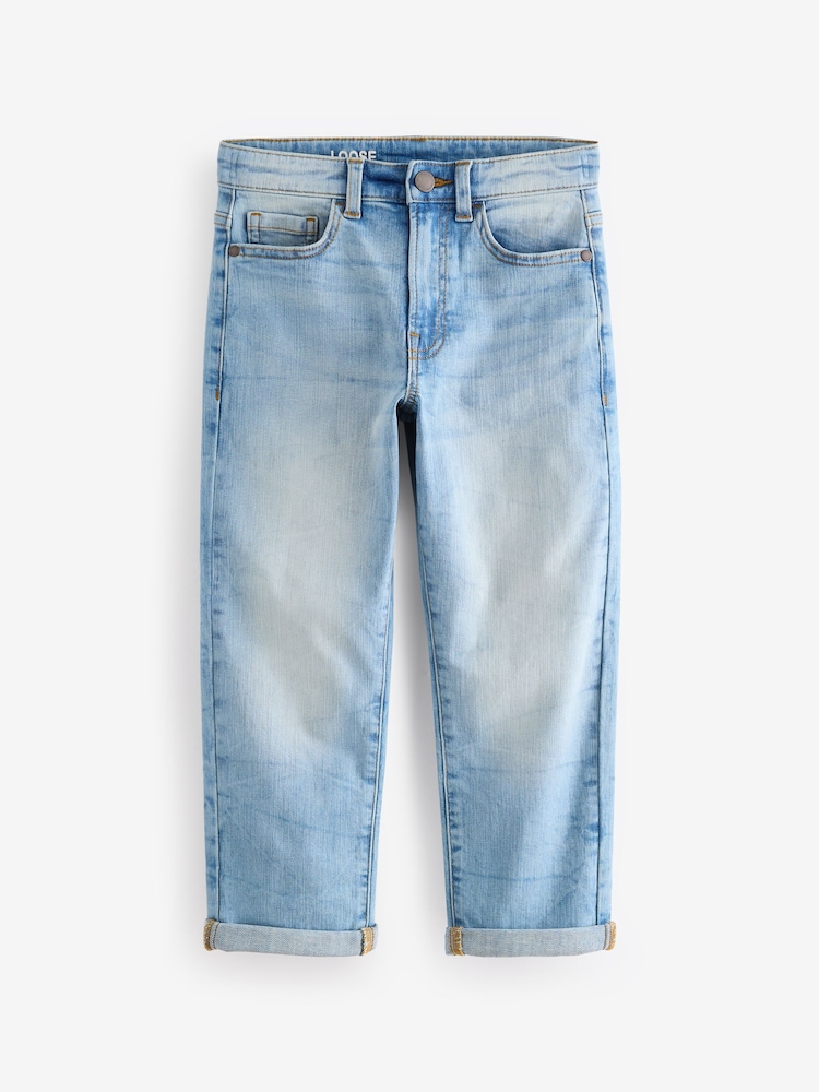 Blue Bleach Loose Fit Stretch Jeans (3-16yrs) - Image 1 of 5