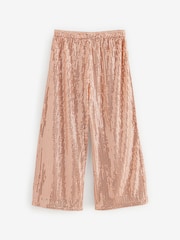 Gold Wide Leg Sequin Trousers (3-16yrs) - Image 5 of 6