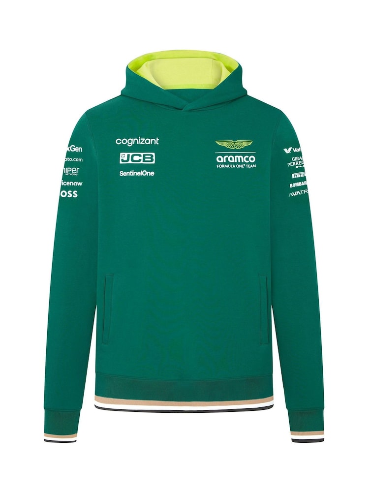 Fanatics Green Aston Martin Aramco Cognizant F1 2024 Team Driver Hoodie - Image 2 of 3