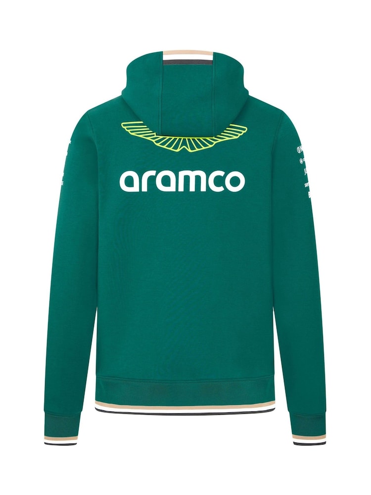 Fanatics Green Aston Martin Aramco Cognizant F1 2024 Team Driver Hoodie - Image 3 of 3