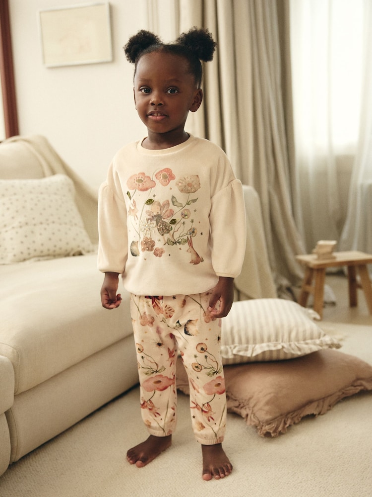 Neutral Cream Fairy Cosy Fleece Pyjamas (9mths-10yrs) - Image 1 of 8