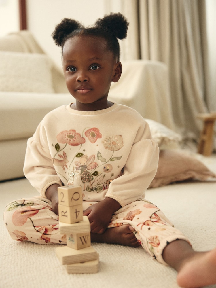 Neutral Cream Fairy Cosy Fleece Pyjamas (9mths-10yrs) - Image 2 of 8