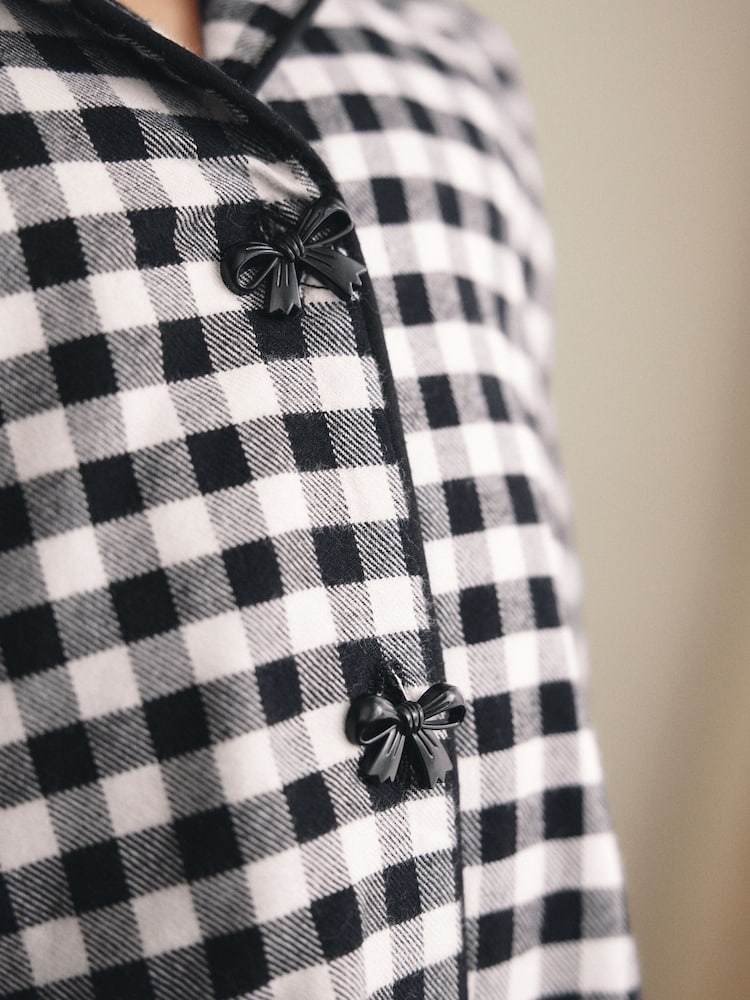 monochrome - Vichy Woven boutonné 100% Cotton Pyjamas 1 Lot (3-16ans) - Image 4 of 8