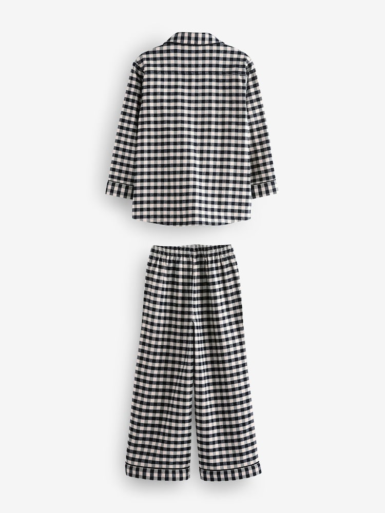 monochrome - Vichy Woven boutonné 100% Cotton Pyjamas 1 Lot (3-16ans) - Image 6 of 8