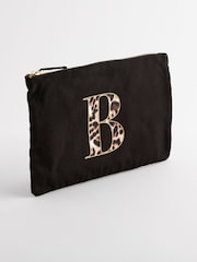 Leopard Print Initial Pouch - Image 1 of 5