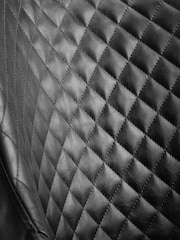 Julian Bowen Set of 2 Black Luxe Faux Leather Dining Chairs - Image 6 of 6