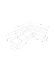 Monza Faux Leather Dark Grey Anderson Storage Right Hand Dining Bench - Image 4 of 11