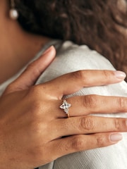 Gold Tone Vermeil Sterling Silver Premium Collection Marquise Stone Ring - Image 1 of 6