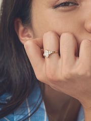 Gold Tone Vermeil Sterling Silver Premium Collection Marquise Stone Ring - Image 4 of 6