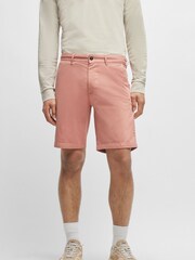 BOSS Pink Slim Fit Stretch Cotton Chino Shorts - Image 1 of 5