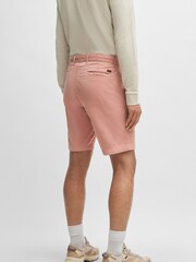 BOSS Pink Slim Fit Stretch Cotton Chino Shorts - Image 2 of 5